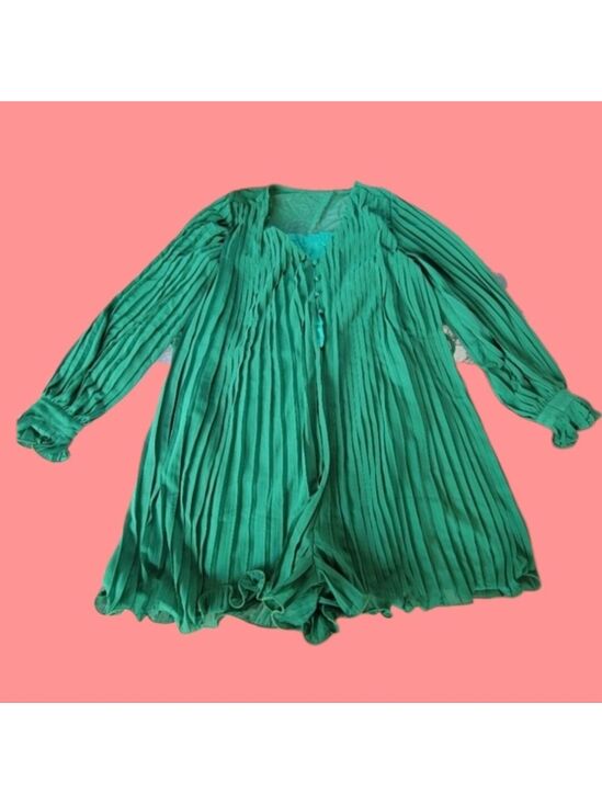 unbranded Pants - Green Pleated Jumpsuit Size S